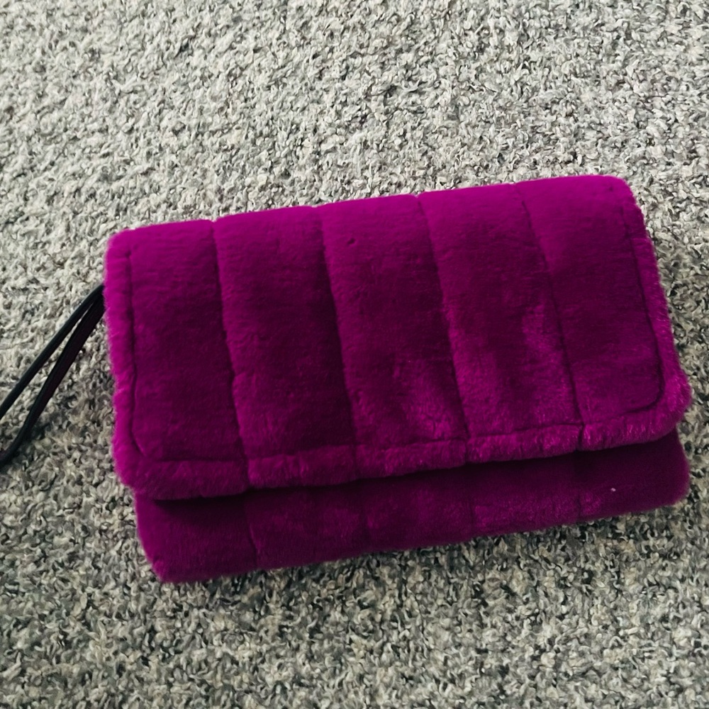 Target Plush Quilted Wristlet Clutch